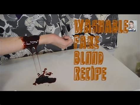 fake blood that washes out of clothes|how to make artificial blood.